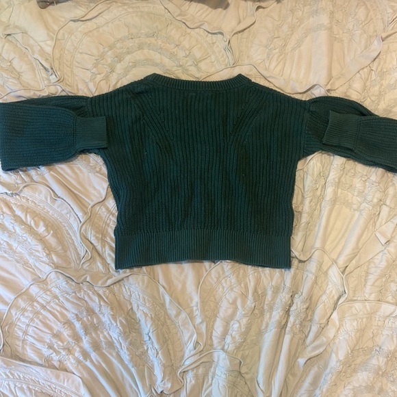 Girls GAP xxl knit sweater dark green. - Picture 2 of 2